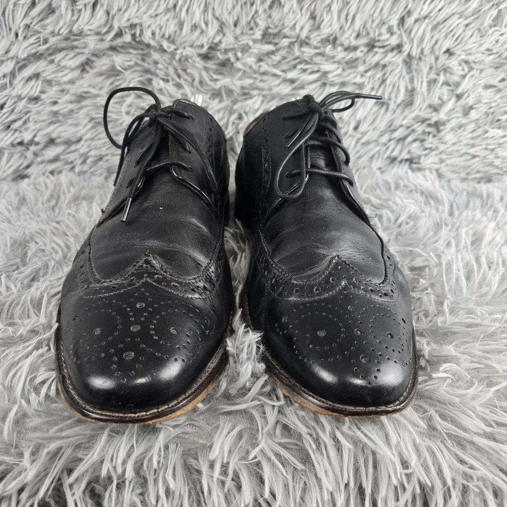 Florsheim Wingtip Oxford Mens 9.5 D Black Leather Brogue Dress Shoes 11588-001